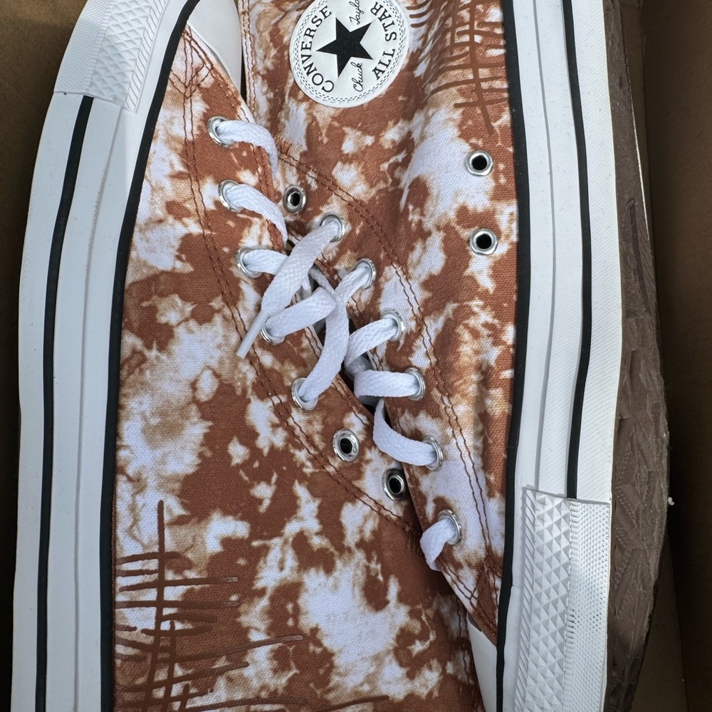 Converse Brown and White Patterned Sneakers